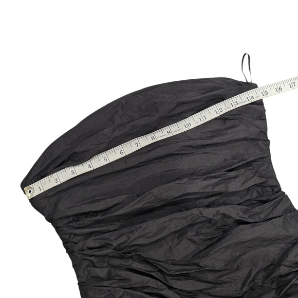 LOVESHACKFANCY NOBLE SILK MINI DRESS BLACK 0 - Picture 10 of 13